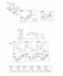 Air Cleaner Exhaust System Diagram and Parts List for  Briggs and Stratton Engine